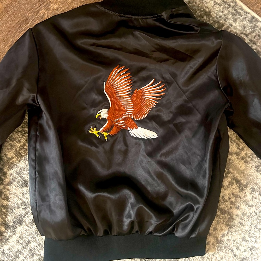 Vintage King Louie Pro Fit Bomber Jacket With Eagle Embroidery